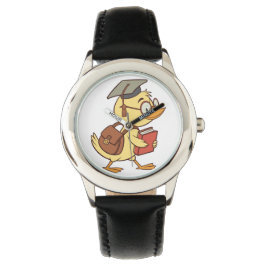 Smart Cartoon Duck Student Abschluss Armbanduhr