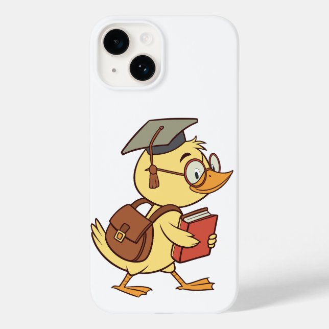 Smart Cartoon Duck Student Abschluss Case-Mate iPhone Hülle (Rückseite)