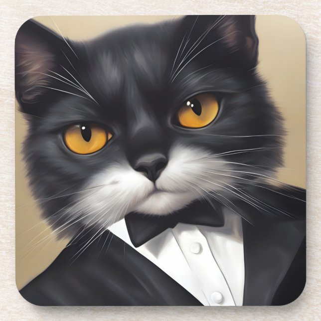 Smart Cat Getränkeuntersetzer (Vorderseite)