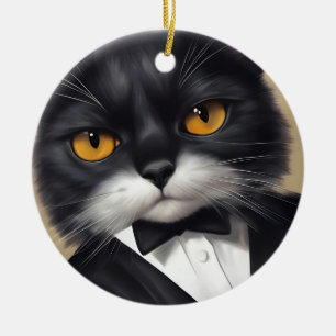 Smart Cat Keramik Ornament