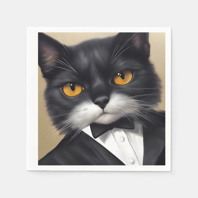 Smart Cat Serviette (Vorderseite)