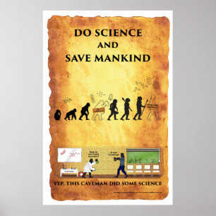 Smart Caveman: Wissenschaft und Gerettet Mankind-P Poster