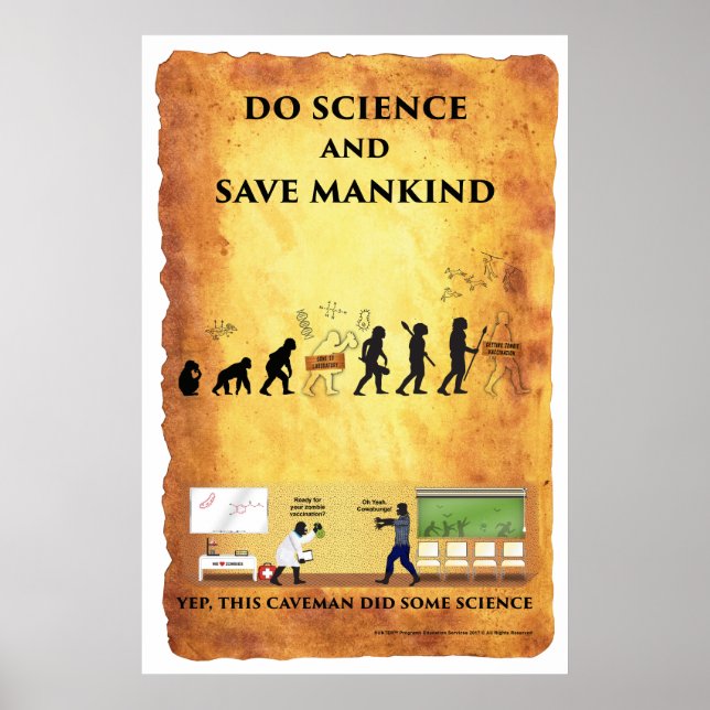 Smart Caveman: Wissenschaft und Gerettet Mankind-P Poster (Vorne)