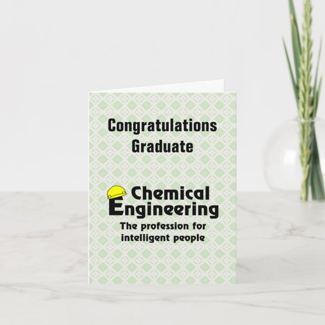Smart Chemical Engineer Abschluss Card Dankeskarte (Vorderseite)