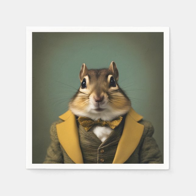 Smart Chipmunk Serviette (Vorderseite)