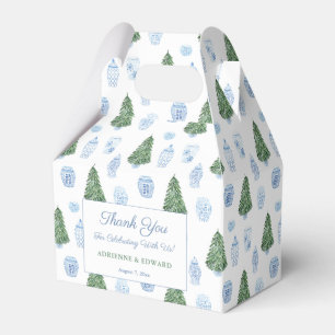 Smart Christmas Tree Blue White Ornaments Hochzeit Geschenkschachtel