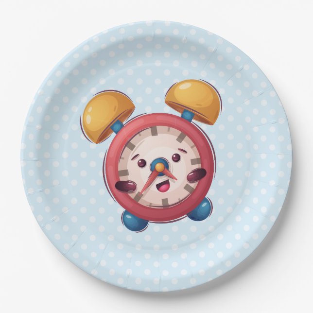 Smart Clock Collection - Blue Paper-Teller Pappteller (Vorderseite)