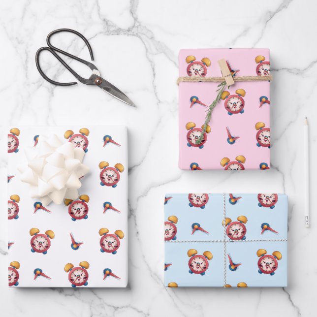 Smart Clock Collection Geschenkpapier Set (Vorderseite)