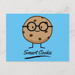 Smart Cookie Chocolate Chip Cookies Brille Postkarte