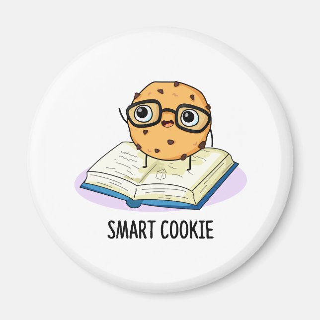 Smart Cookie Funny Chocolate Chip Cookie Puff Magnet (Vorne)