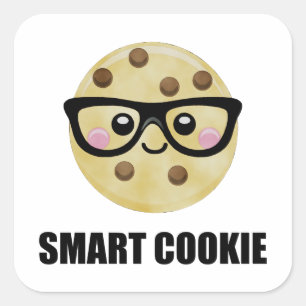 Smart Cookie Funny Quadratischer Aufkleber
