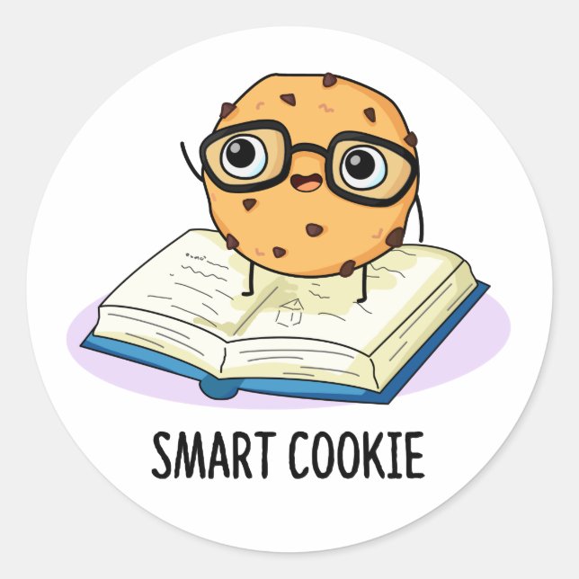 Smart Cookie Funny Snack Pub Runder Aufkleber (Vorderseite)
