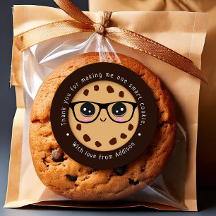 Smart Cookie Lehrer Vielen Dank Geschenk-Wertschä Runder Aufkleber