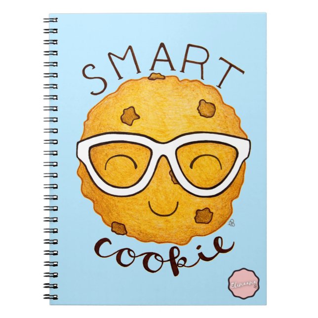 Smart Cookie, Niedliches Cookie mit Brille Notizblock (Vorderseite)