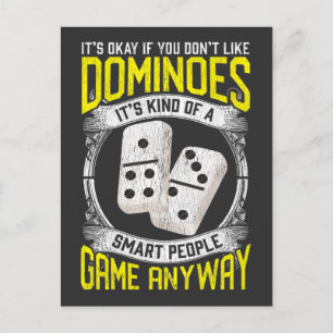 Smart Domino Player Quote Board Game Postkarte