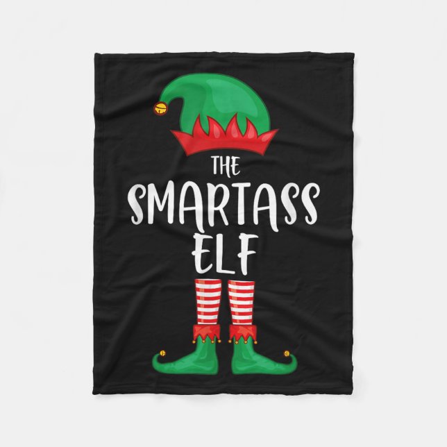 Smart Elf Christmas Party Matching Family Group Pa Fleecedecke (Vorderseite)