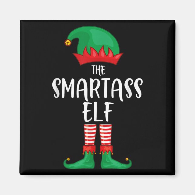Smart Elf Christmas Party Matching Family Group Pa Magnet (Vorne)