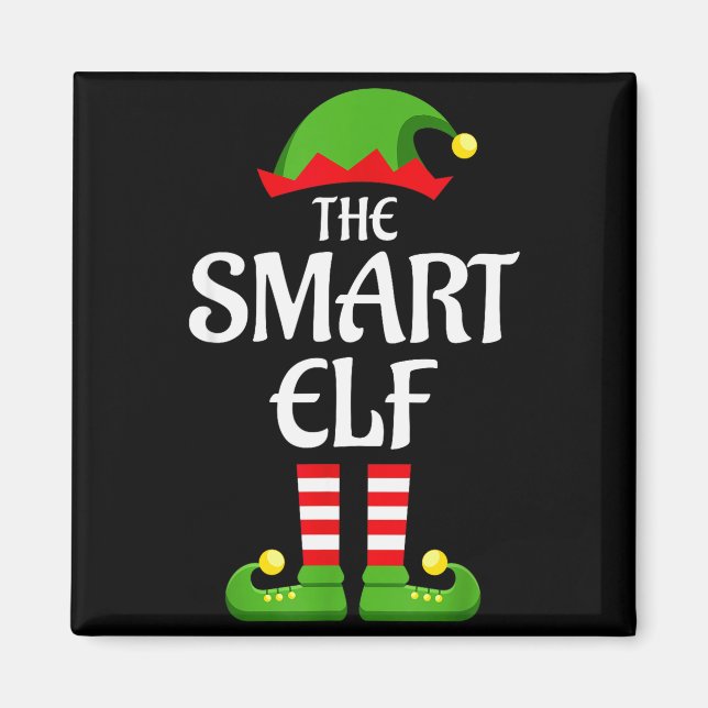 Smart Elf Family Matching Group Christmas  Magnet (Vorne)
