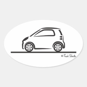 Smart Fortwo Side Ovaler Aufkleber