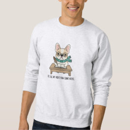 Smart French Bulldog mit Brillen und Scarf Sweatshirt