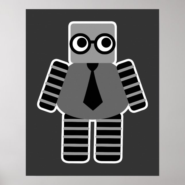 Smart Geek Robot Poster (Vorne)