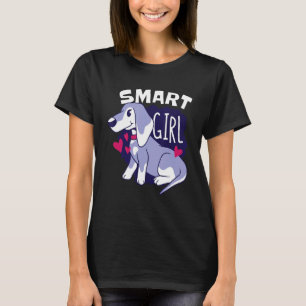 Smart Girl Dog Besitzer Puppy Pet Beagle Beagle T-Shirt
