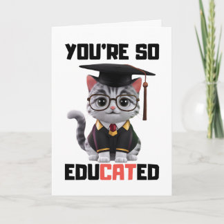 Smart Grad Herzlichen Glückwunsch, Funny Cat Absch Karte