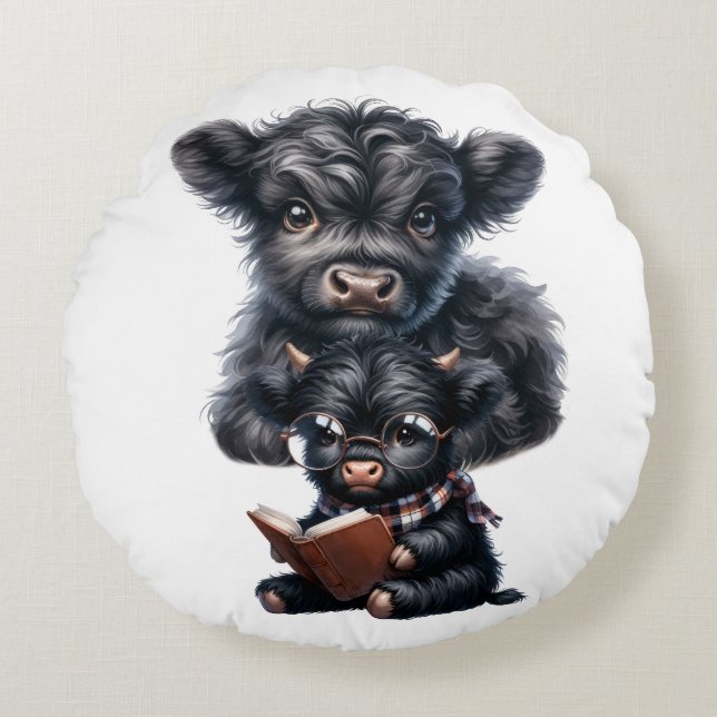 Smart Is The New Pretty Rundes Kissen (Vorderseite)