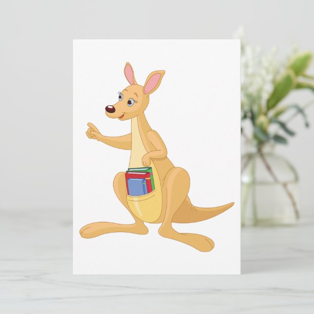 Smart Kangaroo Einladung (Stehend Vorderseite)