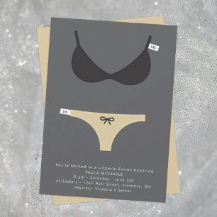 Smart Lingerie Bridal Soiree and Dusche Einladung