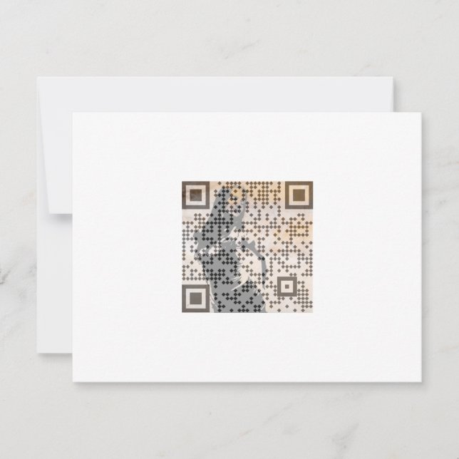 Smart Orange Shades Monochrome Indie Song Qr Code Einladung (Vorderseite)