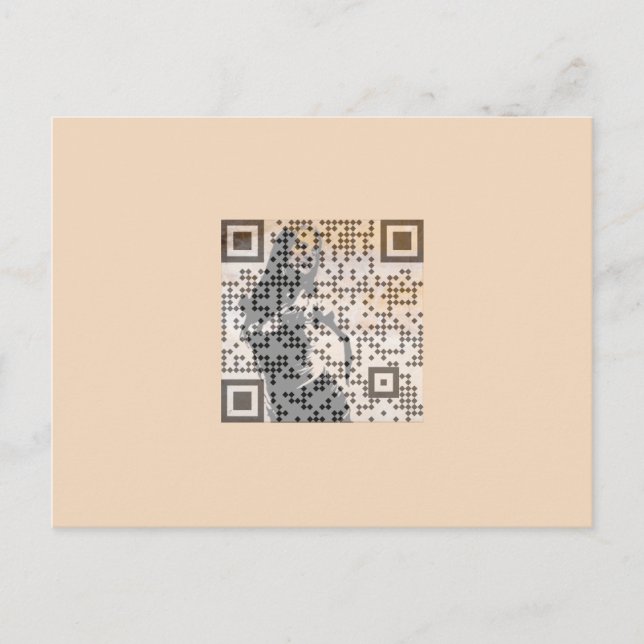 Smart Orange Shades Monochrome Indie Song Qr Code Postkarte (Vorderseite)