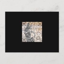 Smart Orange Shades Monochrome Indie Song Qr Code Postkarte
