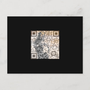 Smart Orange Shades Monochrome Indie Song Qr Code Postkarte