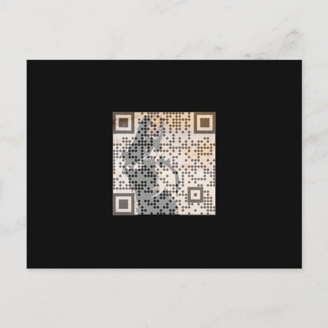 Smart Orange Shades Monochrome Indie Song Qr Code Postkarte (Vorderseite)