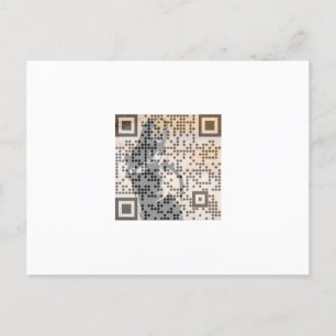 Smart Orange Shades Monochrome Indie Song Qr Code Postkarte