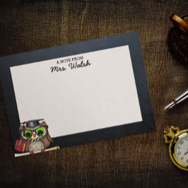 Smart Owl Chalkboard Personalisiert Teacher Post-it Klebezettel