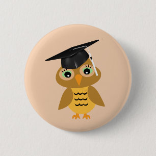Smart Owl Graduate Button