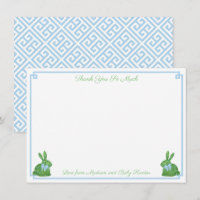 Smart Pale Blue Boxwood Bunny Boy Baby Dusche