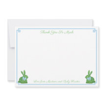 Smart Pale Blue Boxwood Bunny Boy Baby Dusche