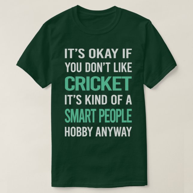 Smart People Hobby Cricket T-Shirt (Design vorne)