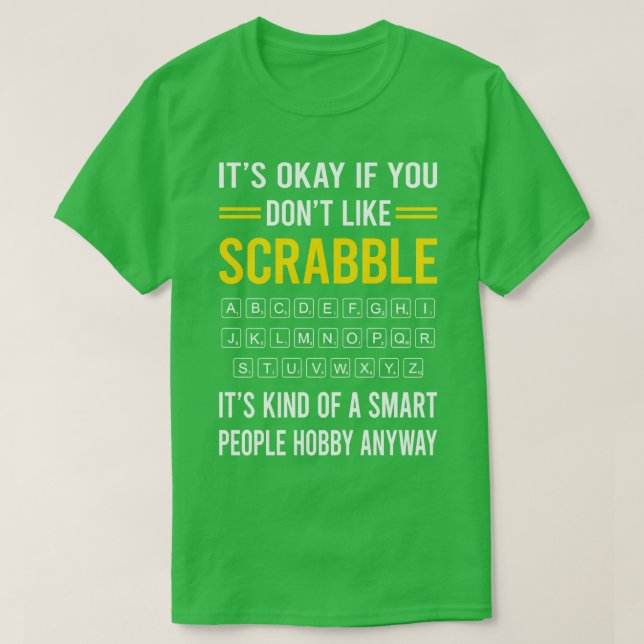 Smart People Hobby Scrabble T-Shirt (Design vorne)