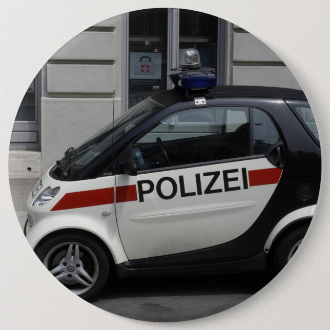 Smart Polizei Auto Button (Vorderseite)
