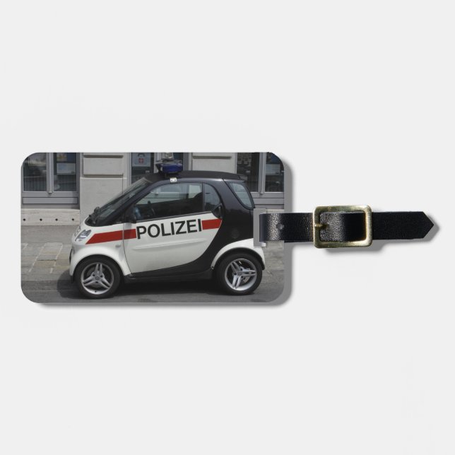 Smart Polizei Auto Gepäckanhänger (Vorderseite horizontal)