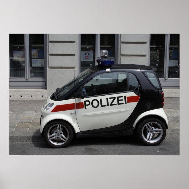 Smart Polizei Auto Poster (Vorne)
