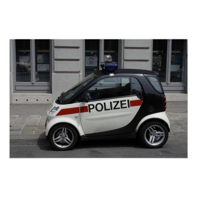 Smart Polizei Auto Poster (Vorderseite)