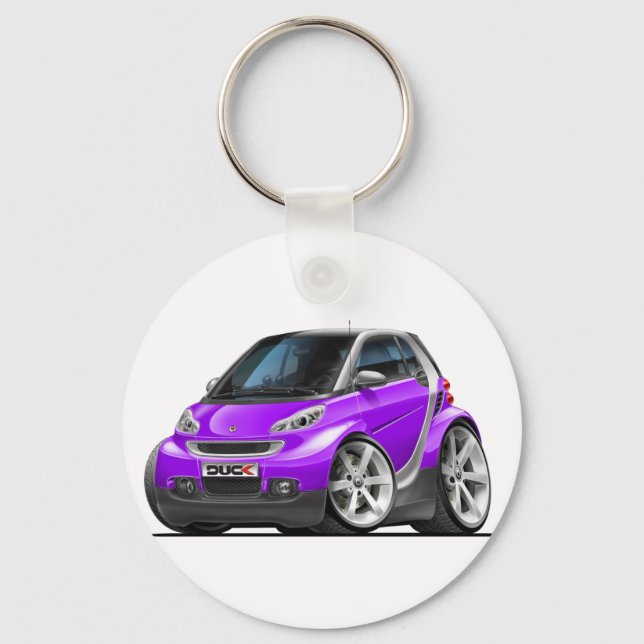 Smart Purple Car Schlüsselanhänger (Vorderseite)