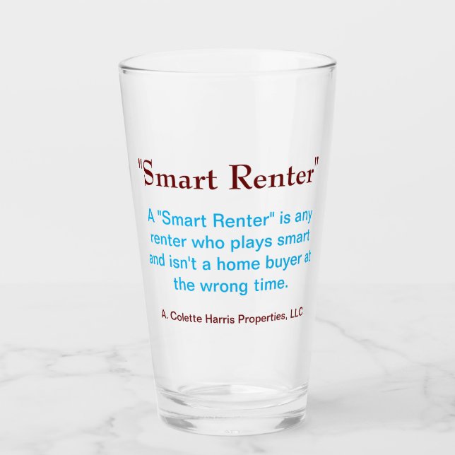 Smart Renter - Design 2 Glas (Vorderseite)