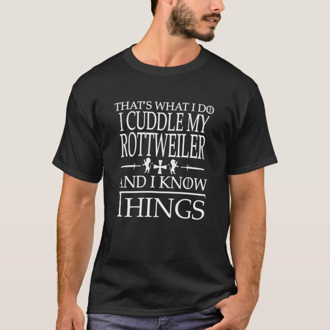 Smart Rottweiler Dog Lovers T-Shirt (Vorderseite)
