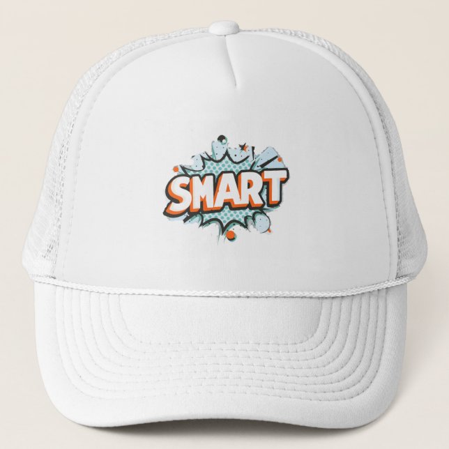 Smart & Sleek Moderne Letters Trucker Hat Truckerkappe (Vorderseite)